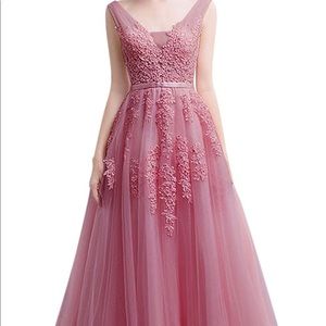 Dusty Pink Evening Gown